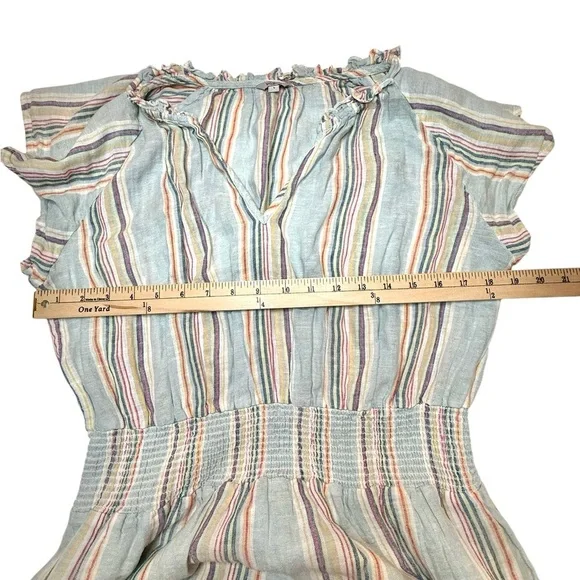 Rails Amellia Sag Harbour Tiered Striped Short Sleeve Midi Dress Large - Picture 7 of 8